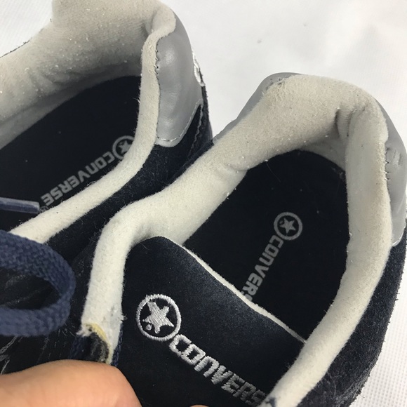 Converse  Men's Retro Joggers Navy Leather Suede Steel Toe Work Shoes Size 6.5D - Picture 11 of 12